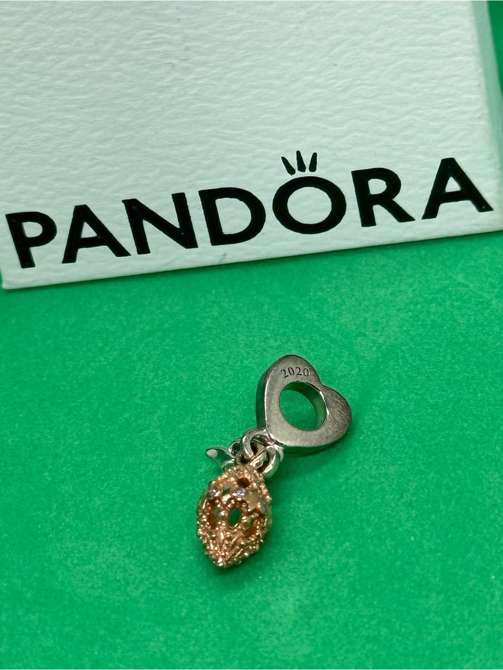 Authentic Pandora Two Tone Xmas Ornament Dangle Charm